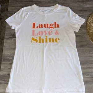 “Laugh Love & Shine” Short-Sleeve Tee